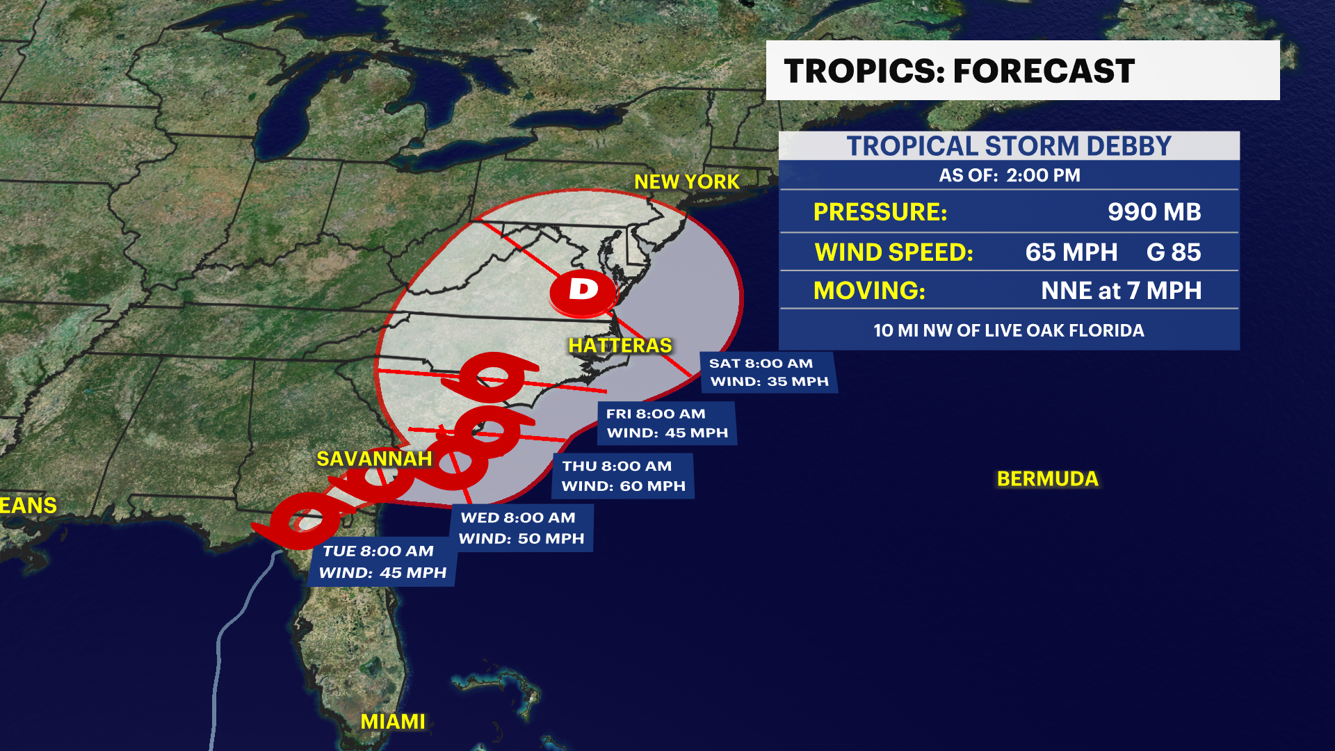 STORM WATCH: Unsettled weather this week for the Bronx, watching impacts from Debby toward weekend