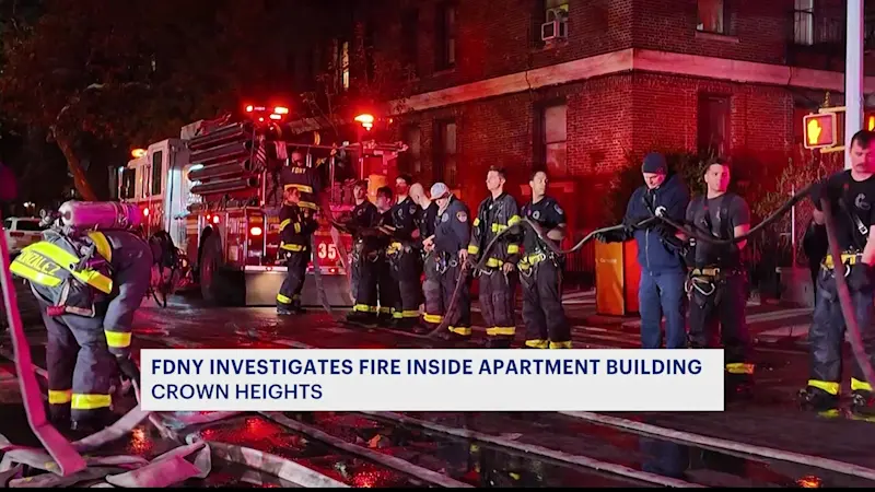 Story image: 2-alarm fire erupts in Crown Heights building