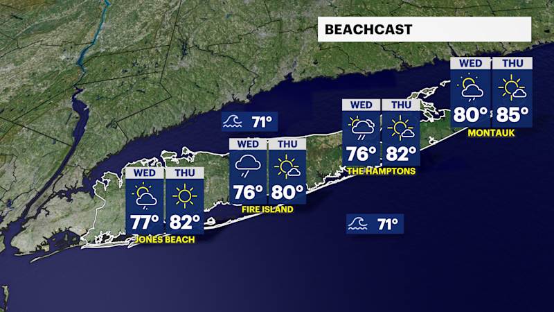 Story image: Tracking scattered showers, storms overnight into Wednesday morning on Long Island