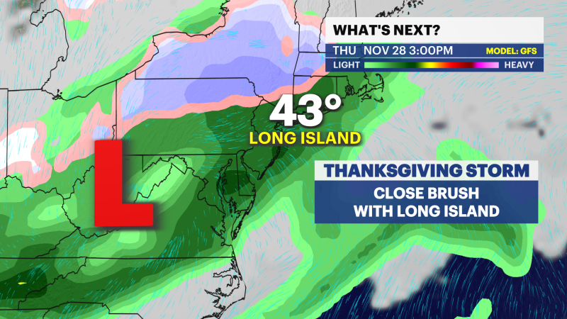 Story image: What's next? Tracking the weather through the Thanksgiving holiday for Long Island