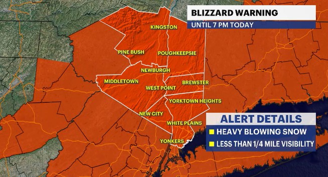 BLIZZARD 2026: Snow continues to fall while visibility is at white-out levels