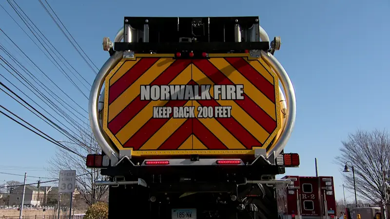 Story image: Norwalk fire adds highway blocking vehicle to protect crews at I-95, Merritt Parkway scenes