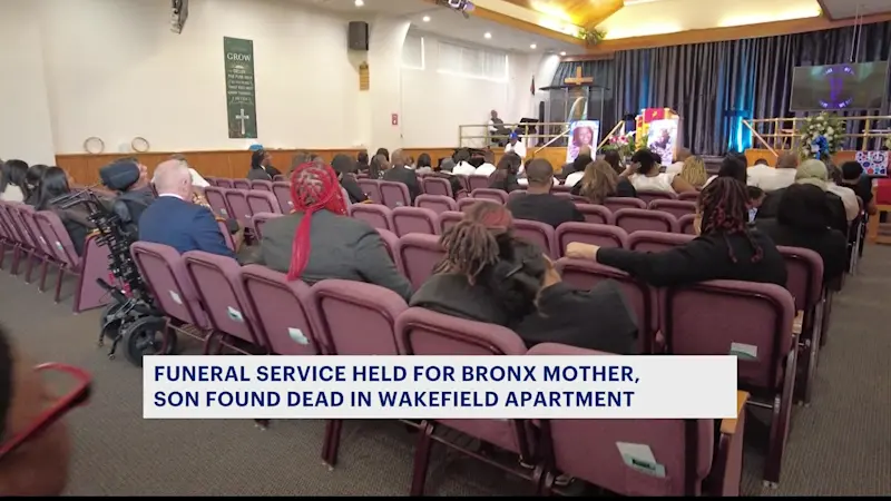 Story image: Memorial service held for mother, young son found dead in Wakefield apartment