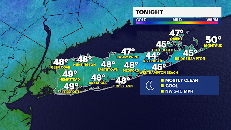Story image: Mix of sun, clouds and breezy conditions on Long Island