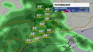 Cooler temperatures, rain on the way for Connecticut