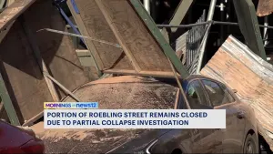 FDNY: Portion of roof collapses onto sidewalk in Williamsburg
