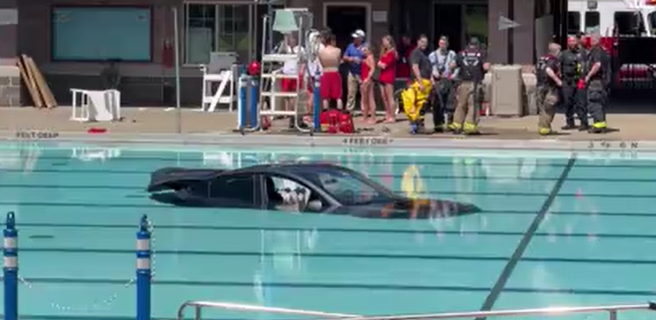 Car in Pool