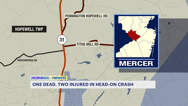 Story image: Head-on crash in Hopewell kills 1, injures 2