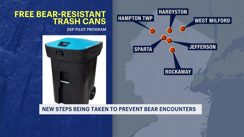 Story image: Bear-resistant trash cans being provided for 6 New Jersey towns
