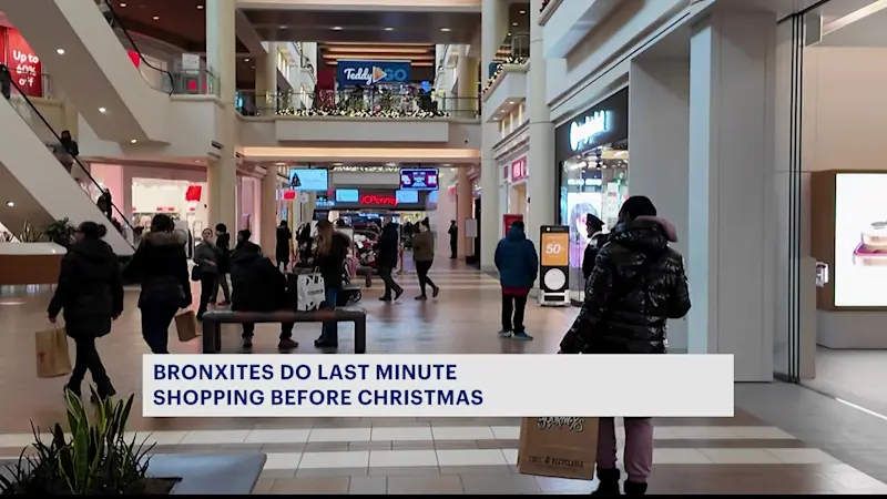 Story image: Mall at Bay Plaza packed with shoppers looking for last-minute gifts