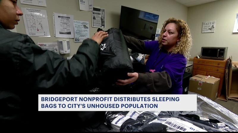 Story image: Bridgeport nonprofit distributes over 100 sleeping bags for the unhoused