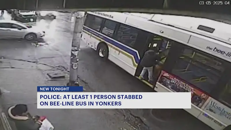 Story image: Police: Man stabbed in the chest aboard Bee-Line bus in Yonkers