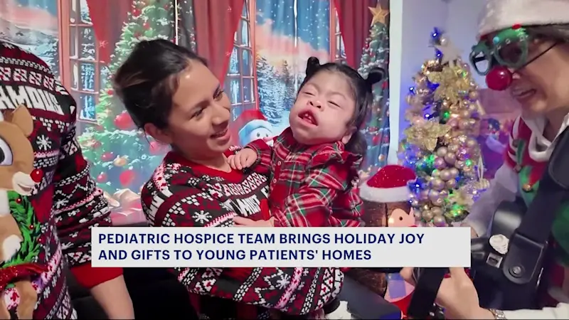 Story image: Pediatric hospice team brings holiday spirit and gifts to young patients' homes