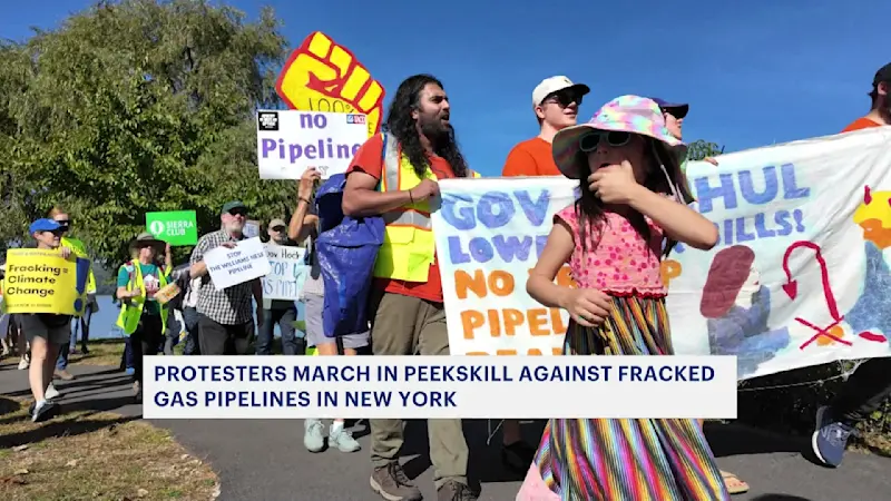 Story image: Demonstrators gather in Peekskill to protest Trump administration pipeline proposal