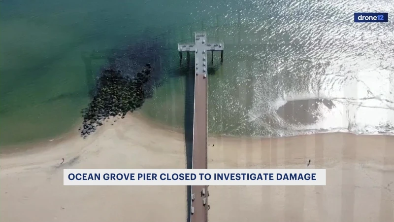 Story image: Ocean Grove pier remains closed to investigate damage