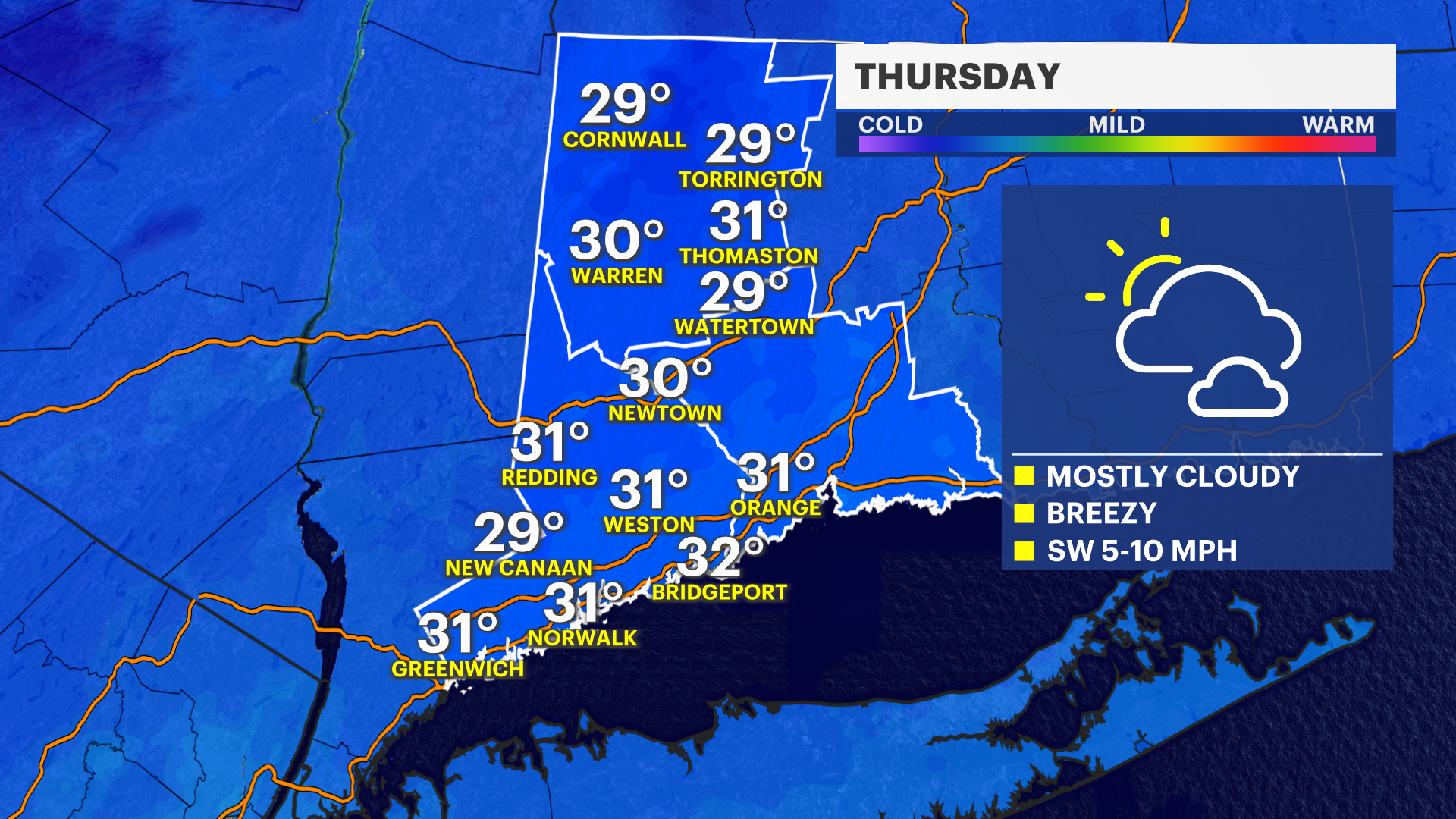Still cold for Thursday; temperatures bounce back for a couple of days