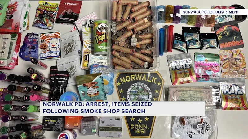 Story image:    Police: Kilogram of marijuana products seized at Norwalk smoke shop; man arrested