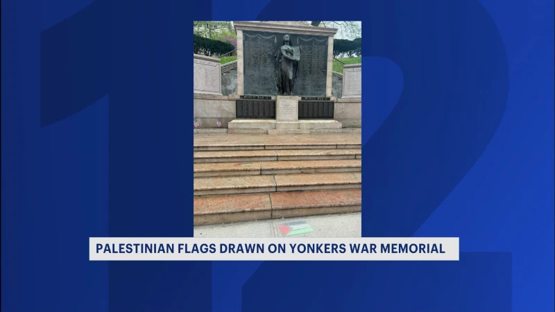 Story image: Yonkers official calls for protection of city’s war memorial from graffiti, vandalism