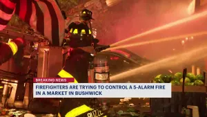 FDNY: 6 firefighters, 1 civilian injured at massive Bushwick fire 