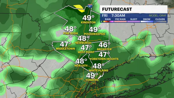 Dry for most of the day today; on and off light showers tonight through Mother’s Day