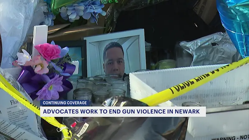 Story image: Activists work to end gun violence in the wake of the fatal shooting of Newark police detective 