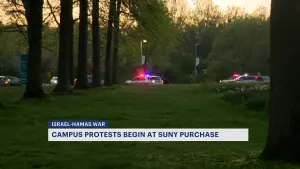 Pro-Palestinian protest underway at SUNY Purchase