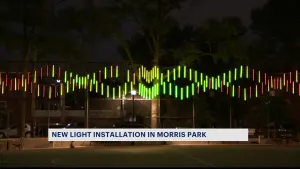 Light installation celebrating the Bronx community glows in Morris Park