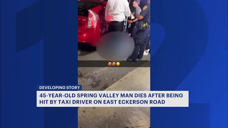 Story image: Man killed after being struck by taxi driver in Spring Valley