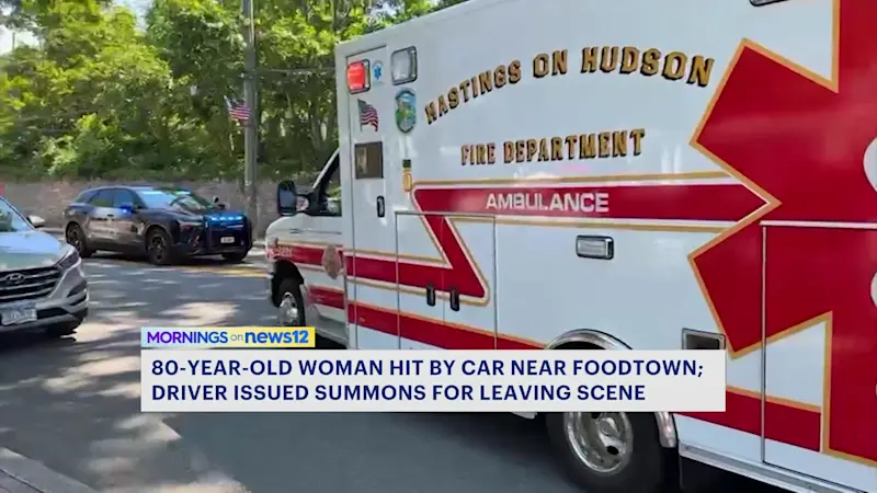 Story image: Woman hospitalized after being struck by a car in Hastings-on-Hudson