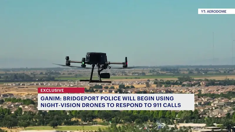 Story image: Ganim: Bridgeport police will begin using drones when responding to emergencies 