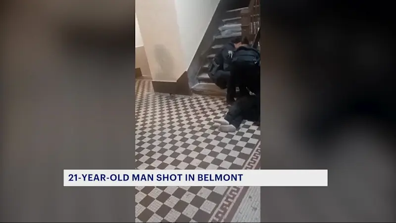 Story image: 21-year-old man shot multiple times in Belmont