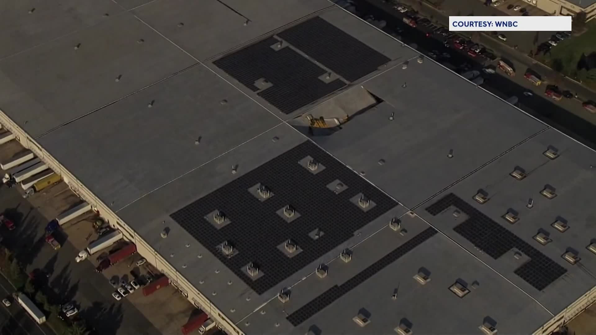 Roof partially collapses at Edison wine distribution warehouse