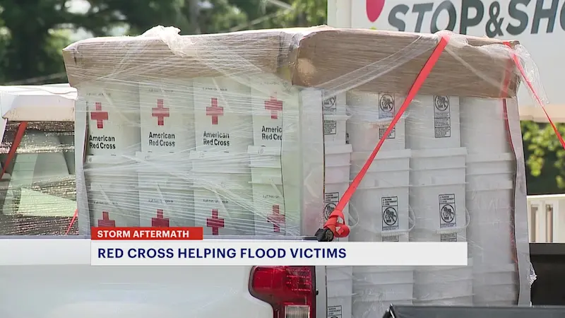 Story image: Red Cross sets up distribution centers to help those impacted by Central Jersey floods