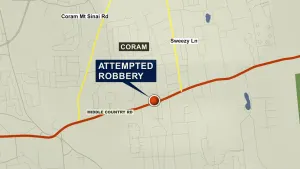 Man arrested for attempted robbery of Coram smoke shop