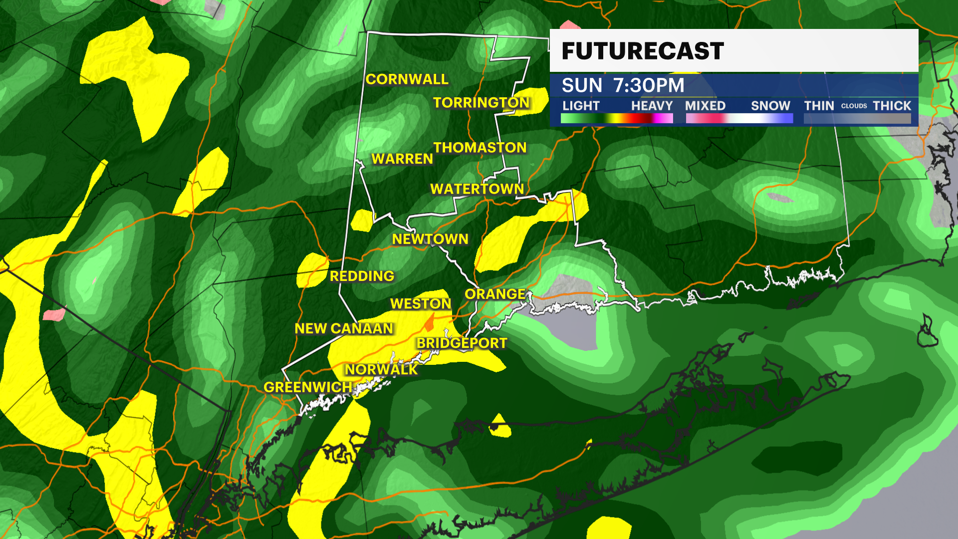Some heavy rain possible sunday in connecticut