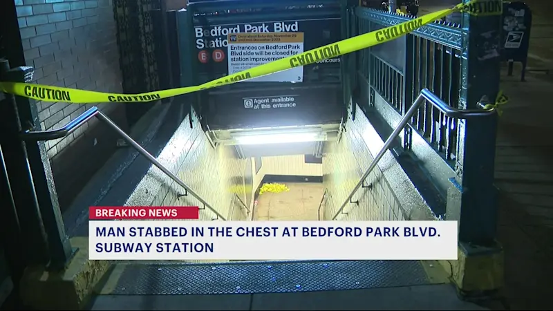 Story image: Man stabbed in the chest at Bedford Park Boulevard subway station 