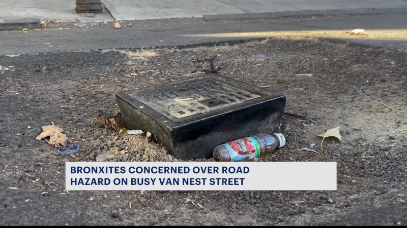 Story image: Bronx residents concerned over 'road hazard' on busy Van Nest street