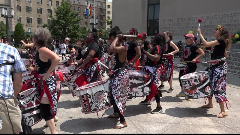 Story image: Juneteenth commemoration held outside of Brooklyn Public Library