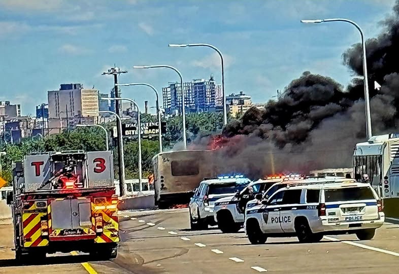 Bus fire