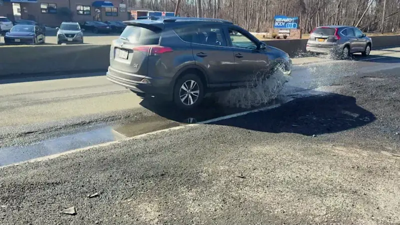 Story image: Potholes in the Hudson Valley: Crews make repairs on busy state road in Rockland