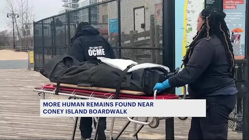 Story image: More human remains found near Coney Island Boardwalk, police say