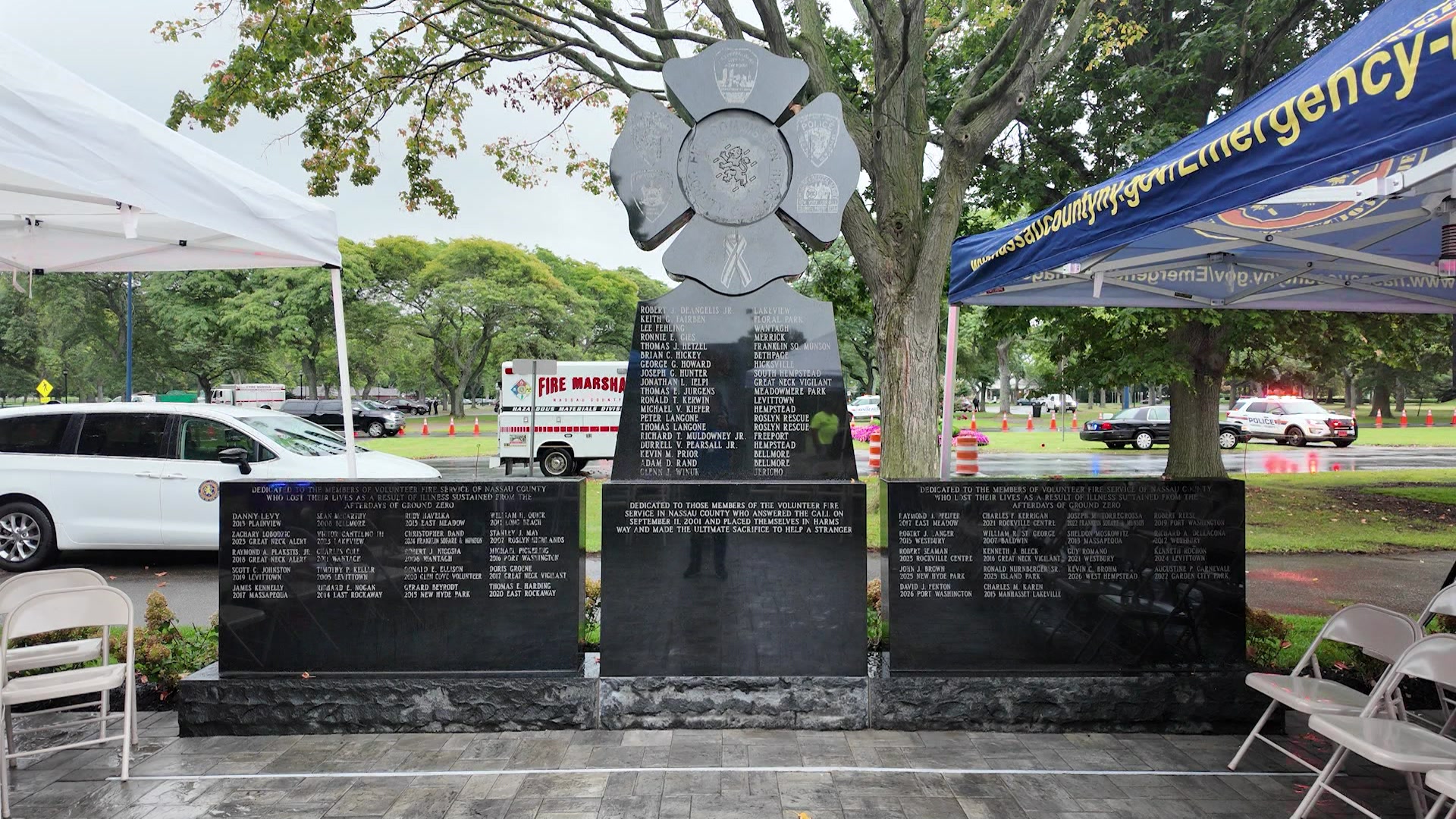 Nassau County honors fallen firefighters with expanded 9/11 memorial