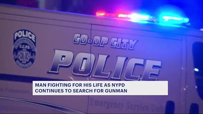 Story image: Shooting victim fights for his life as NYPD searches for gunman