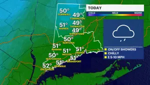 Steady rain, cooler feel Sunday in Connecticut; warmer start to workweek