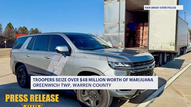 Story image: Police seize over $40 million worth of marijuana, THC products during traffic stop