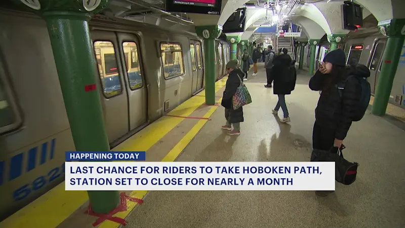 Story image: Last morning commute out of PATH Hoboken before 25 day closure for infrastructure upgrades