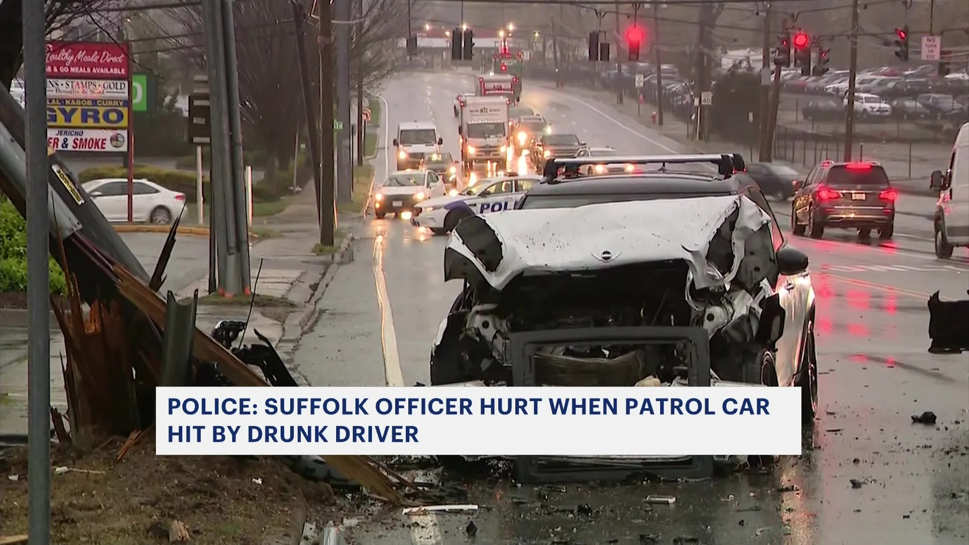 Police: Drunk driver hits patrol car at scene of DWI crash; Suffolk officer hurt – News 12 Long Island