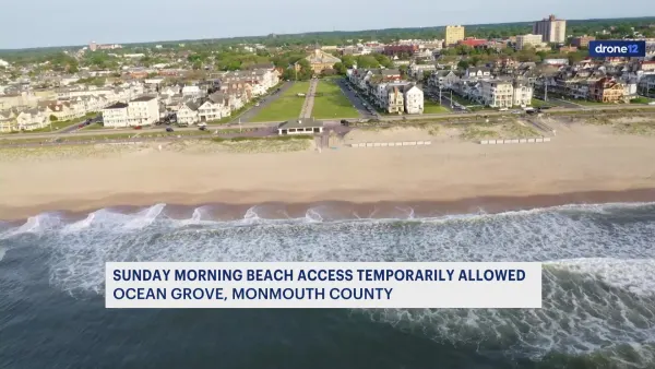 Ocean Grove temporarily allows Sunday morning beach access
