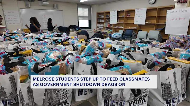 Story image: Melrose students step up to feed classmates as government shutdown drags on