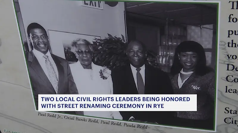 Story image: Paul & Orial Redd Way: Station Plaza renamed in honor of Rye civil rights leaders